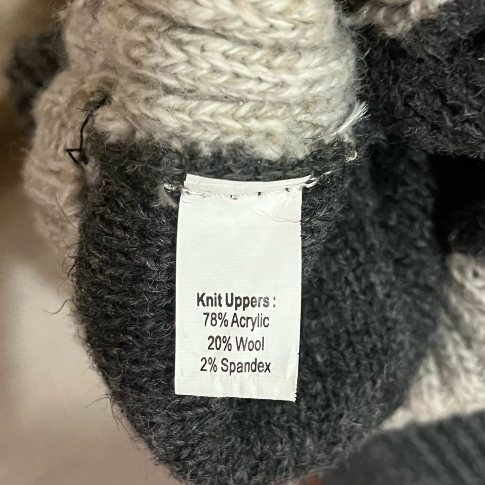 Acorn Slouch Boot Slipper In Charcoal Ragg Wool A… - image 8